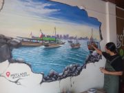 Pelukis Asal Karawang Berhasil Pamerkan Karyanya ke Arab Saudi