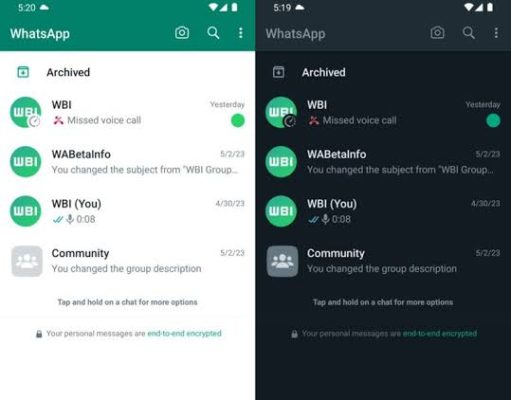 Tampilan baru WhatsApp