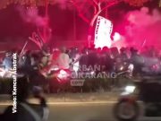 Sempat Tegang, Polisi Berhasil Bubarkan Konvoi Pengendara Motor di Stadion Wibawa Mukti