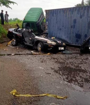 Polres Karawang Amankan Sopir Truk Kontainer Usai Kecelakaan Maut Kecelakaan maut kontainer